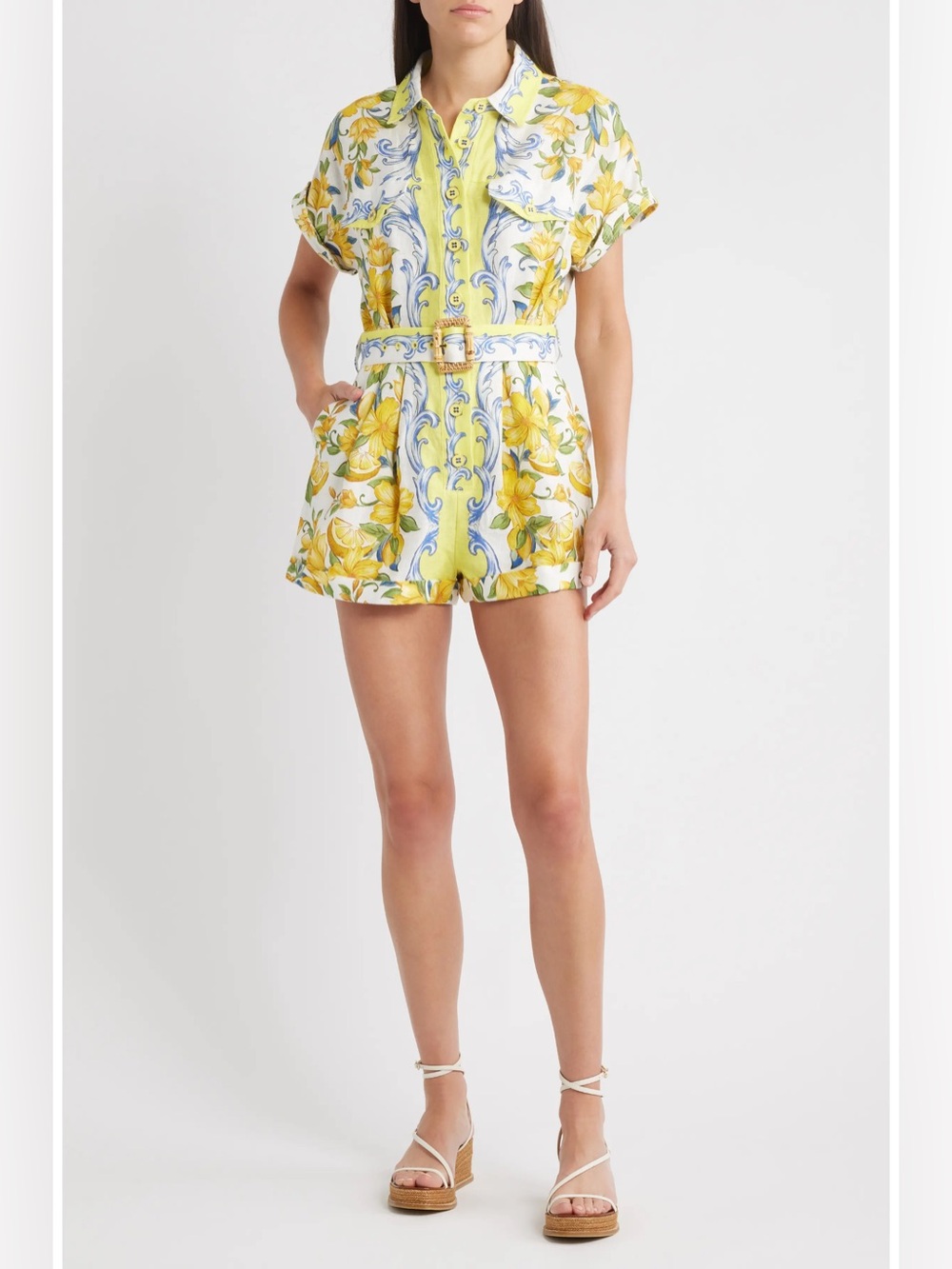 Farm Rio Sicily Linen Romper